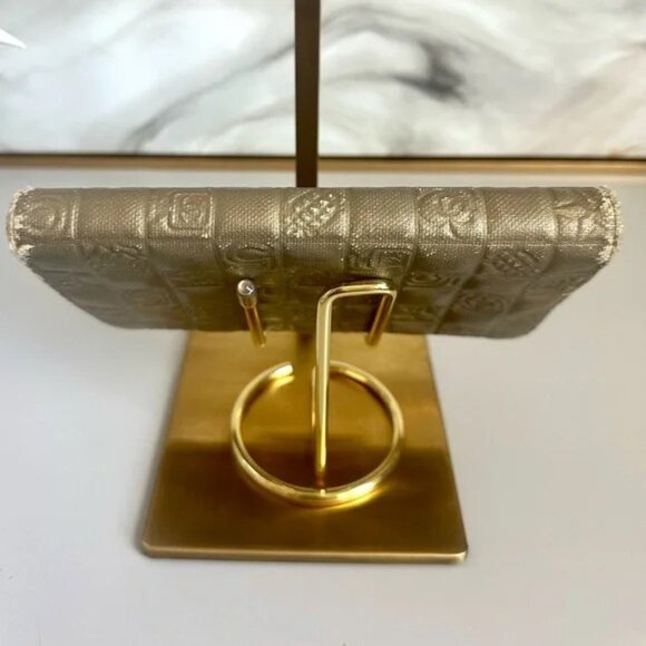SOLD**SOLDChanel Icon Series - Precious Symbols CC - Metallic Gold Bifold Wallet - Picture 11 of 15